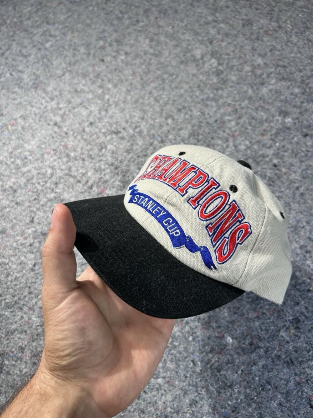 Vintage 1994 New York Rangers Stanley Cup Champions Snapback Hat Nutmeg NHL